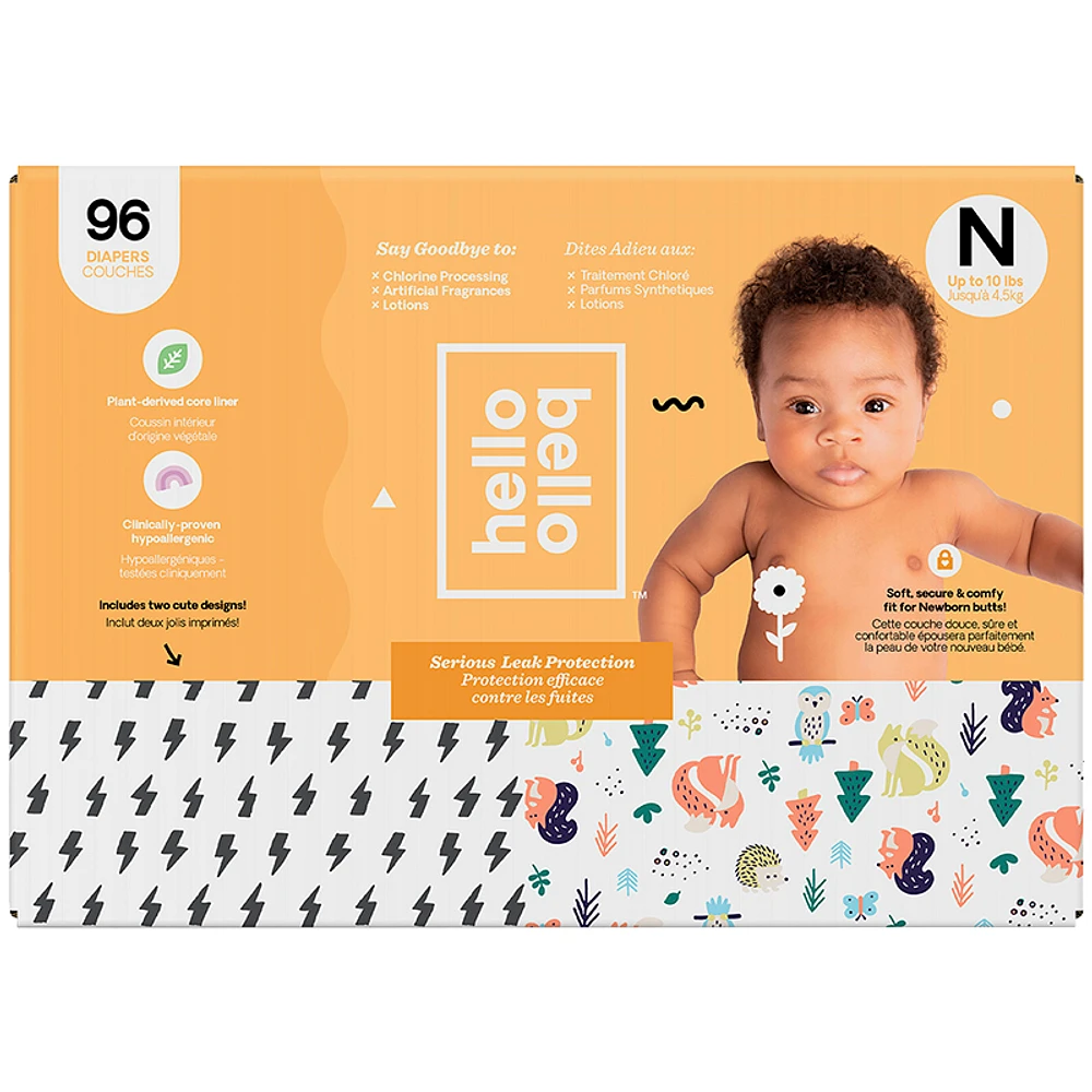 Hello Bello Diapers - Woodland Animals - Newborn - 96's