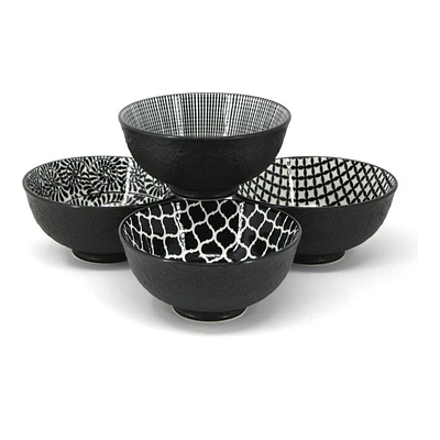 BIA Bowl Set - Black/White - 4 piece