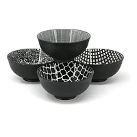 BIA Bowl Set - Black/White - 4 piece