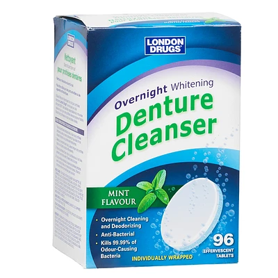 London Drugs Overnight Whitening Denture Cleanser - Mint - 96s