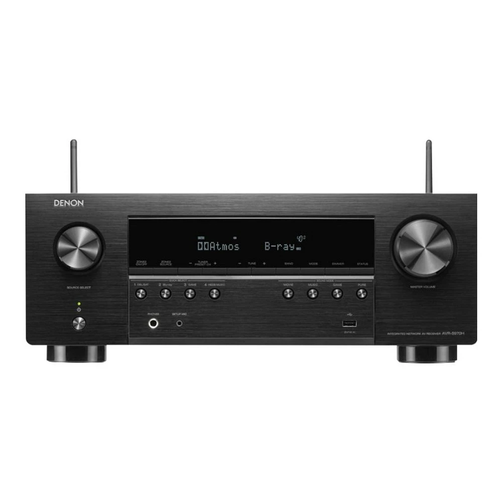 Denon 7.2-Channel 8K HDR AV Network Receiver - Black - AVR-S970H