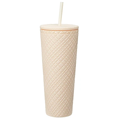 Collection by London Drugs Textured Cup with Straw