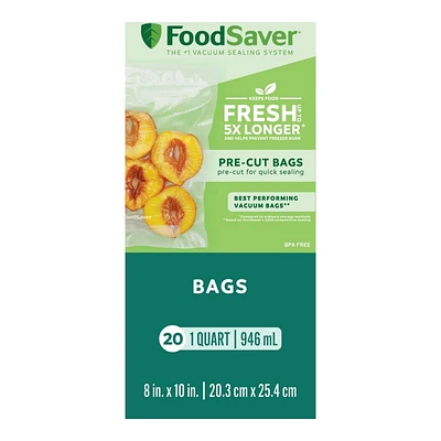 FoodSaver Bags for Vacuum Sealer - 946ml - 20's