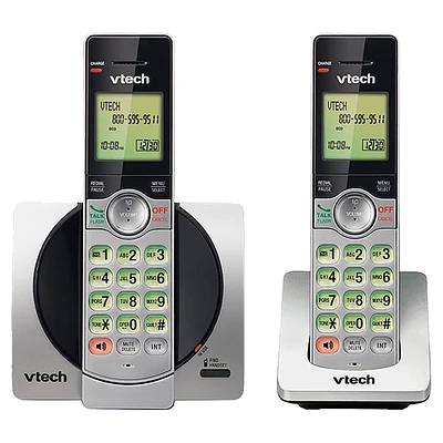VTech Dect CS Series CID 2 Handset Cordless Phone - Silver - CS69192