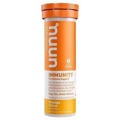 Nuun Hydration Effervescent Immunity Supplement - Orange Citrus - 10s