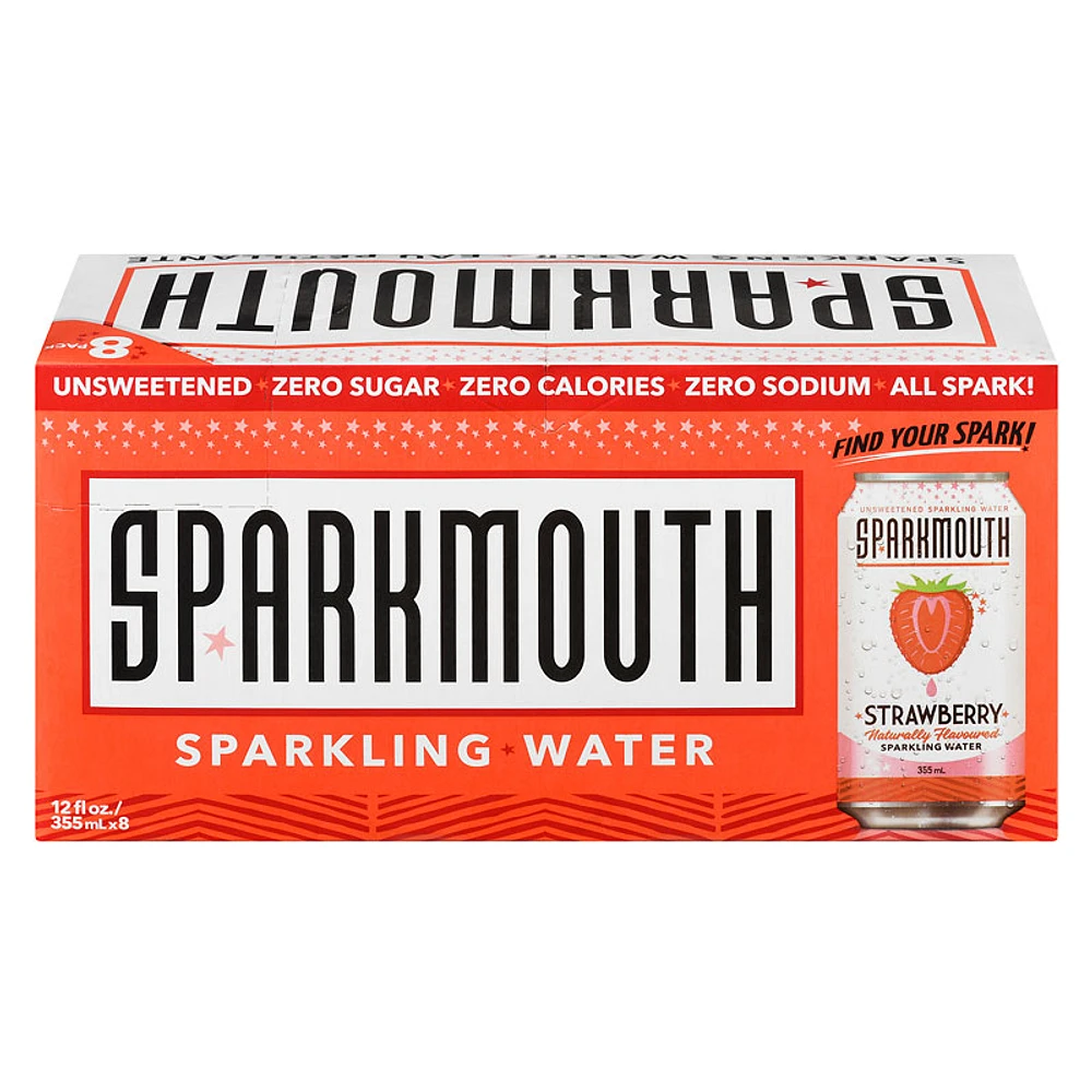 Sparkmouth Sparkling Water - Strawberry - 8x355ml