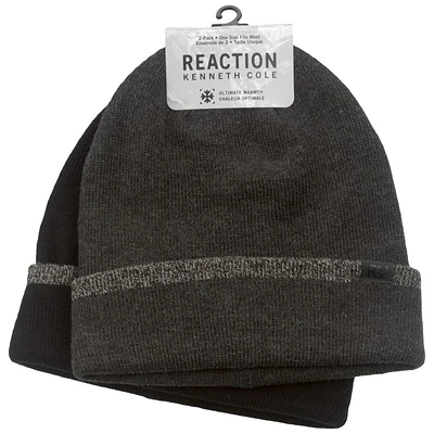 Kennth Cole Reaction Beanies -Charcoal/Black