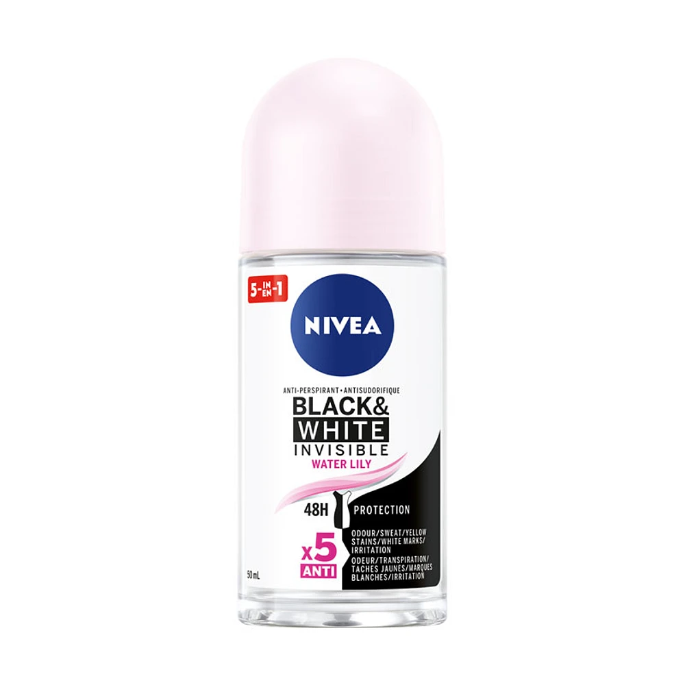 Nivea Invisible for Black & White Clear Roll-On Anti-Perspirant - 50ml