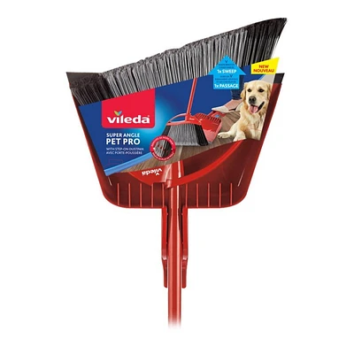 Vileda Pet Pro Super-Angle Broom - Red