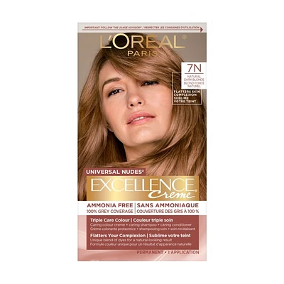 L'Oreal Paris Excellence Creme Universal Nudes Permanent Hair Color - Natural Dark Blonde (7N)