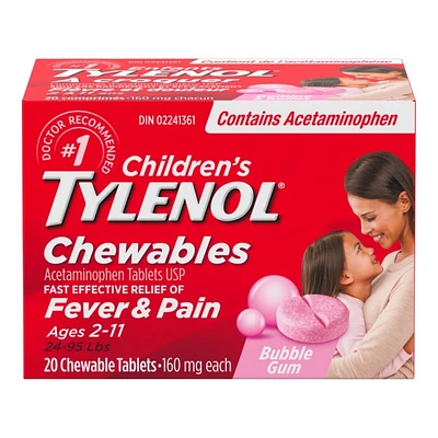Tylenol* Children's Fever & Pain Chewable Tablets - 20's