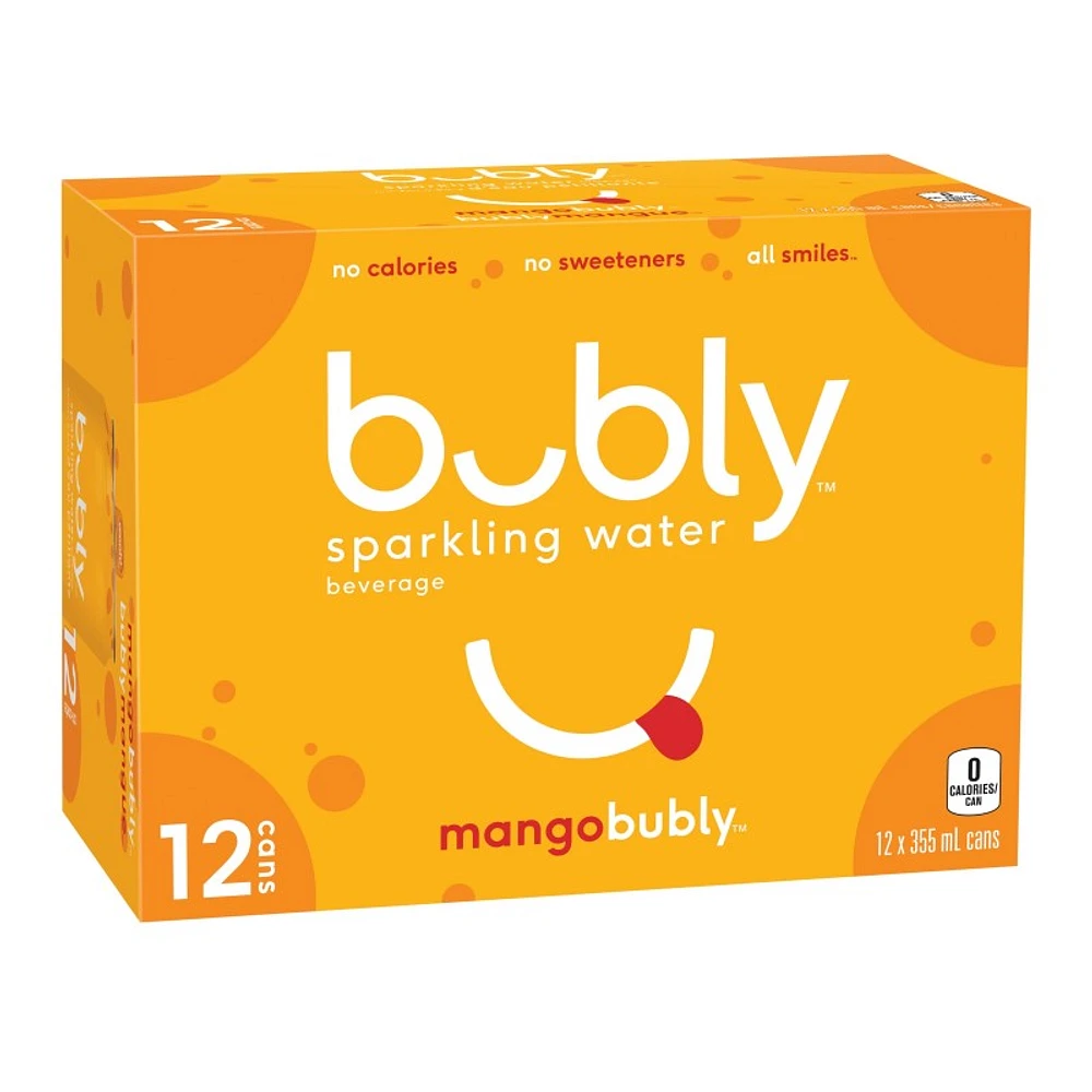 Bubly Sparkling Water - Mango - 12x355ml