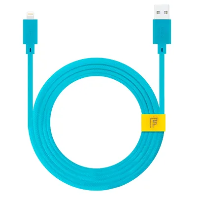 FURO Lightning Cable - USB Type A to Lightning Connector - 10 Feet - Turquoise - FT8213
