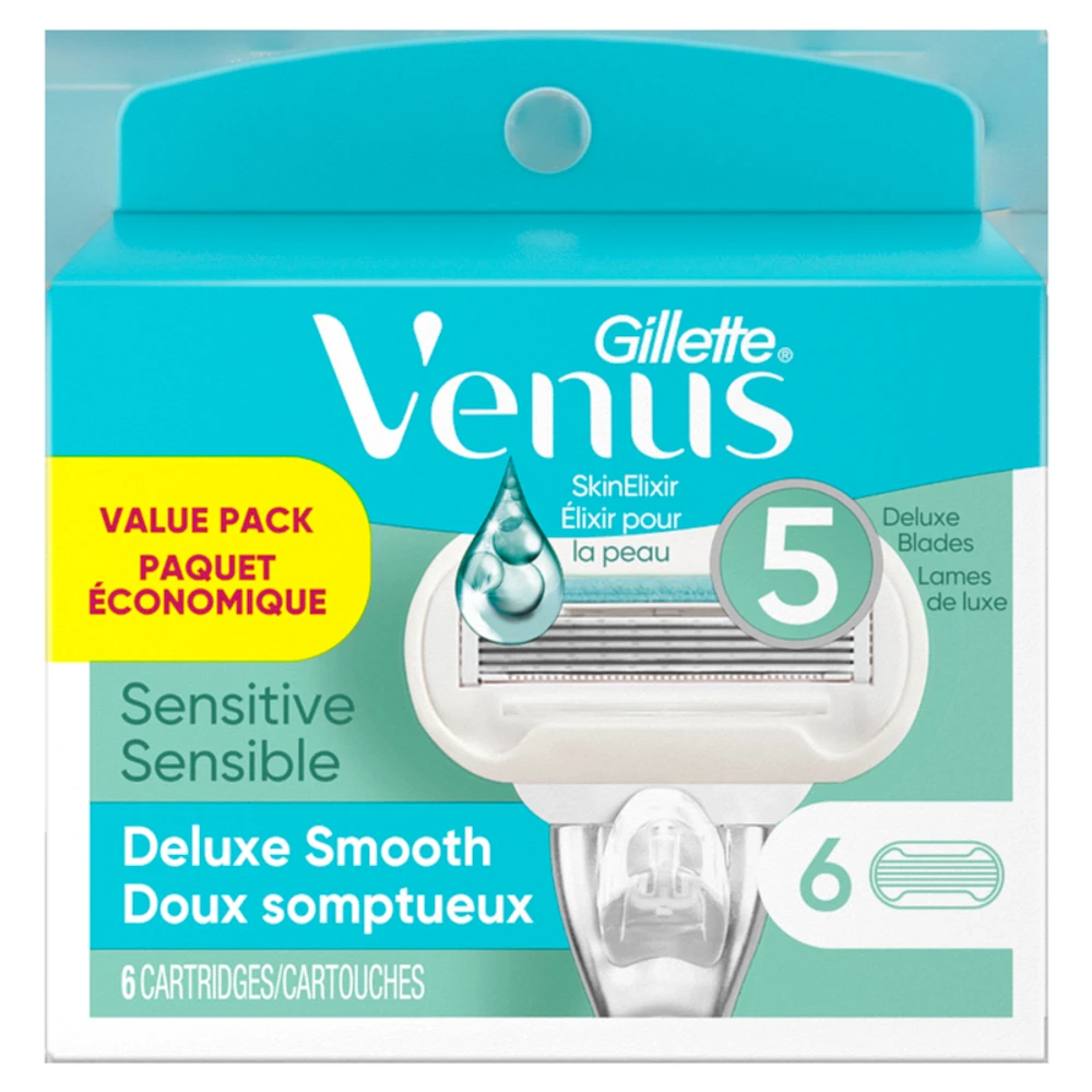 Gillette Venus Embrace Extra Smooth Sensitive Women's Razor Blade Refills - 6 Count