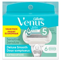 Gillette Venus Embrace Extra Smooth Sensitive Women's Razor Blade Refills - 6 Count