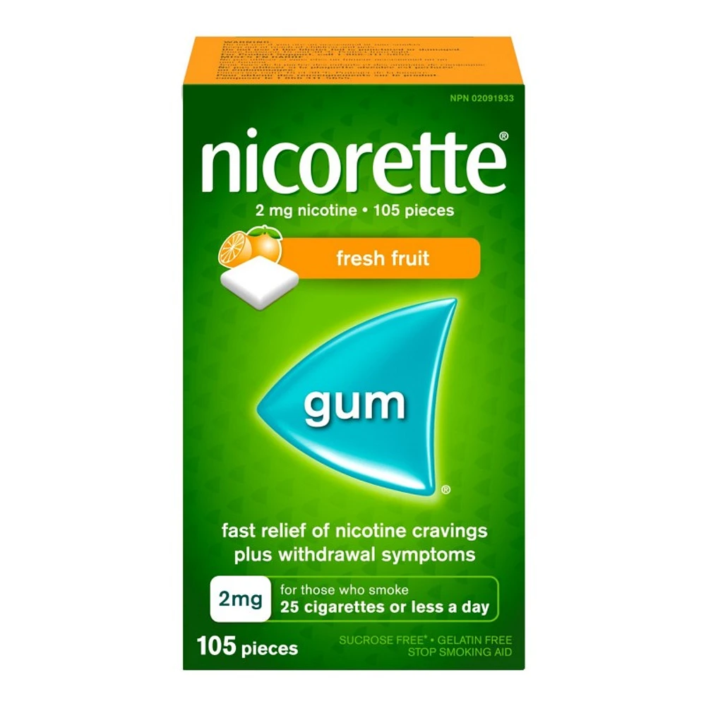 Nicorette Fresh Fruit Gum - 2mg - 105's