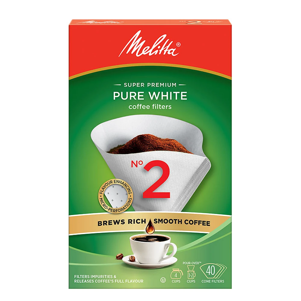 Melitta Coffee Filters - No.2 - White - 40s