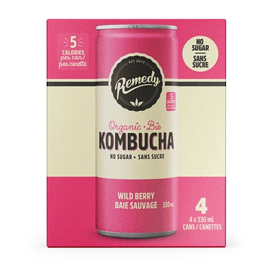 Remedy Kombucha Wild Berry - 4x330ml