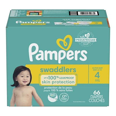 Pampers Swaddlers Diapers - Size 4 - 66's