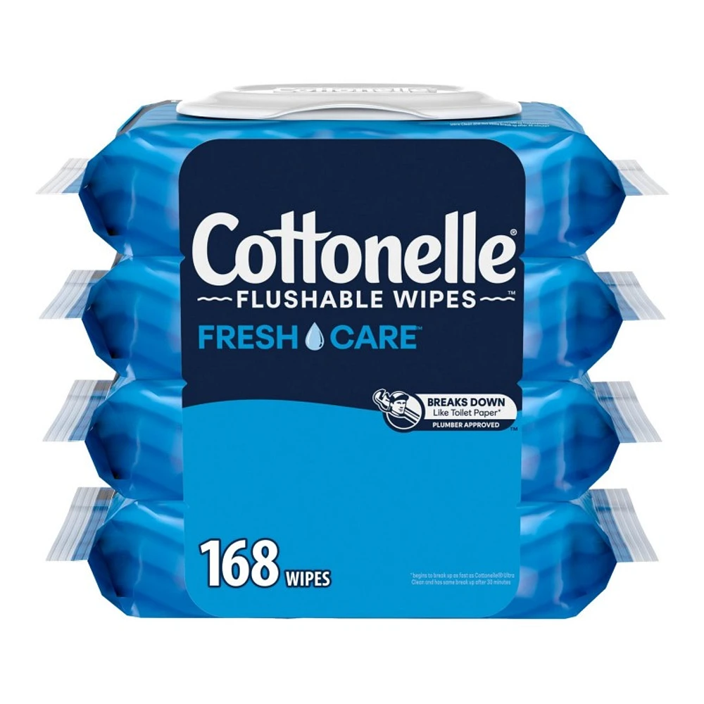 Cottonelle Flushable Wet Wipes - 4 Pk/168 Wipes