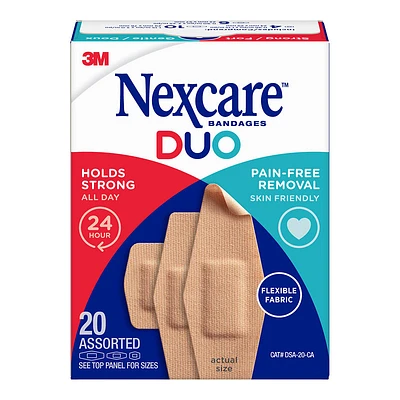 Nexcare Duo Bandages - Assorted Sizes - 20 piece