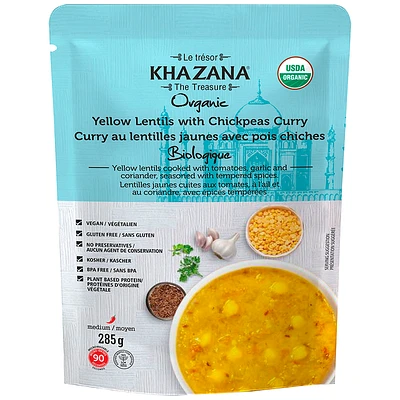 Khazana Organic Ready to Eat Curry - Yellow Lentil - 285g