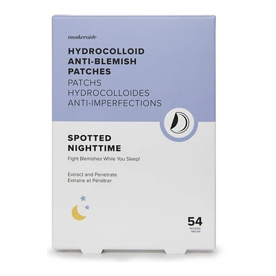 MaskerAide Spotted Nighttime Hydrocolloid Anti-Blemish Patch - 54's