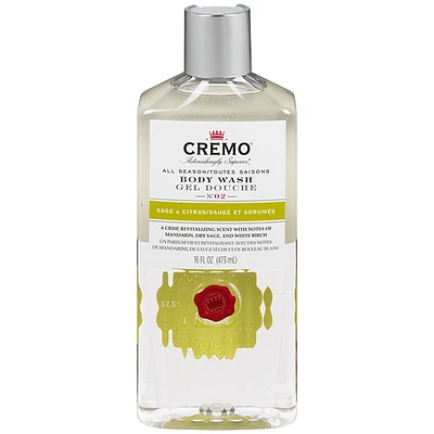 Cremo Astonishingly Superior All Season Body Wash - Sage & Citrus - 473ml