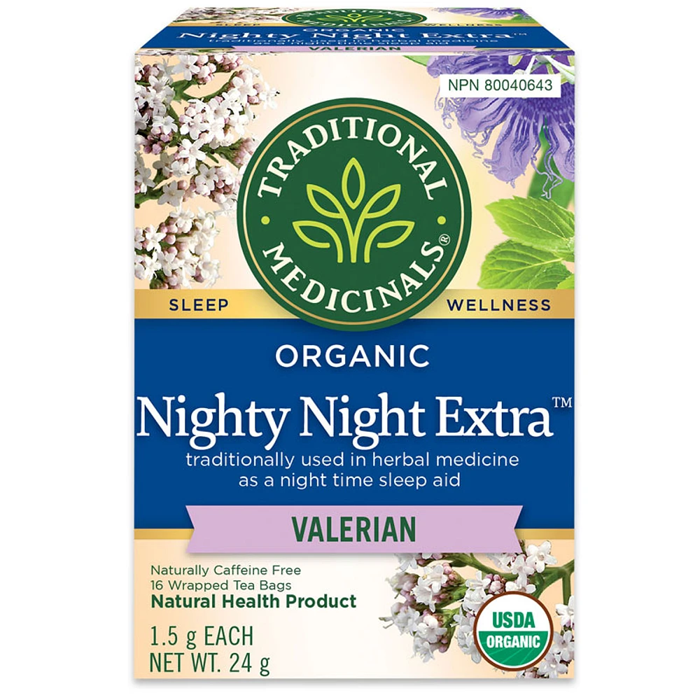 Traditional Medicinals Nighty Night Extra Organic Tea - Valerian - 16's