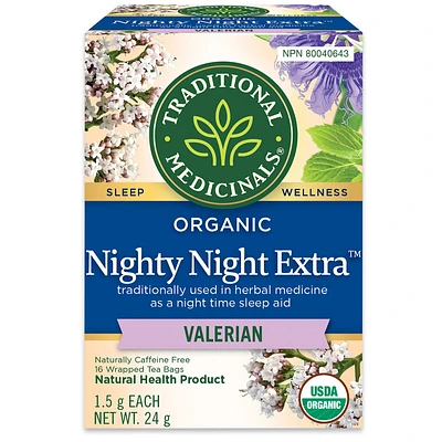 Traditional Medicinals Nighty Night Extra Organic Tea - Valerian - 16's