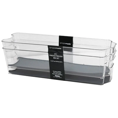 Simplemade Refrigerator Bin Set - Clear