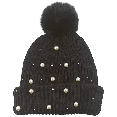 Secret Toque Beanie Hat with Pearls - Assorted