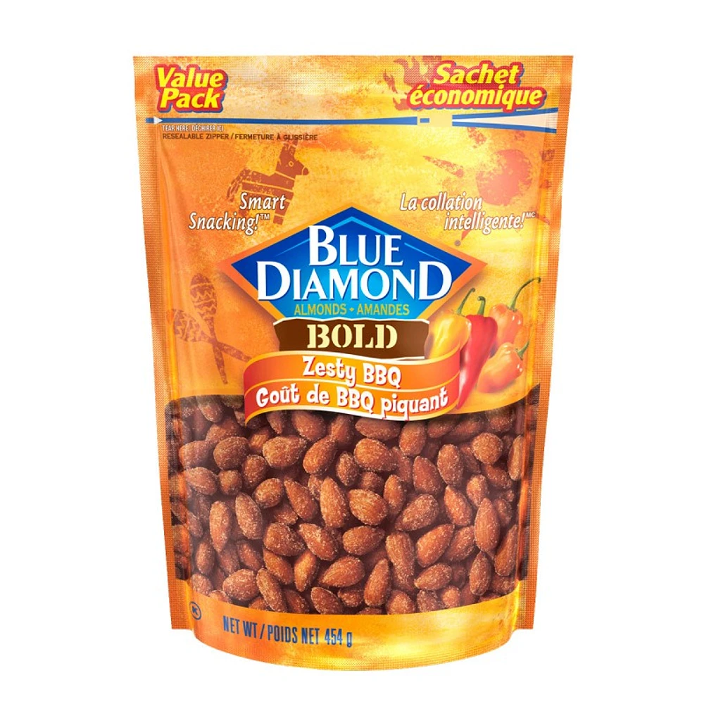 Blue Diamond Zesty Bbq Almond - 454g