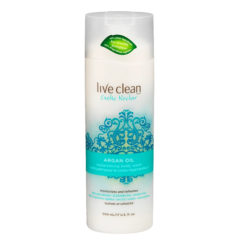 Live Clean Exotic Nectar Argan Oil Replenishing Body Wash - 500ml