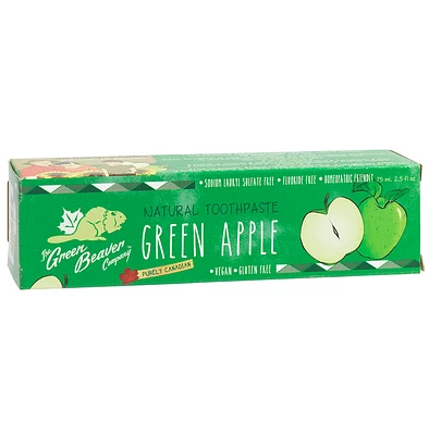 The Green Beaver Company Natural Toothpaste - Green Apple - 75ml