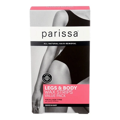 Parissa Leg & Body Wax Strips Value Pack - 48s