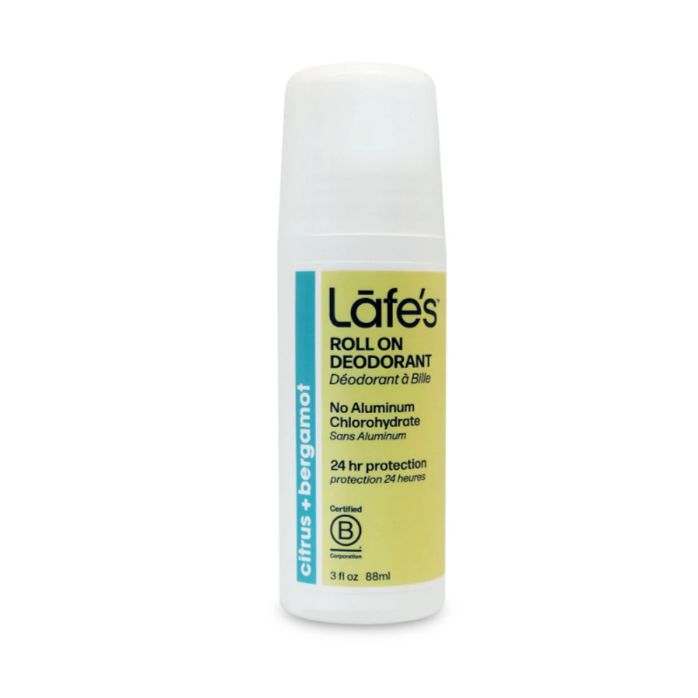 Lafe's Active Roll On Deodorant - Citrus & Bergamot - 71g