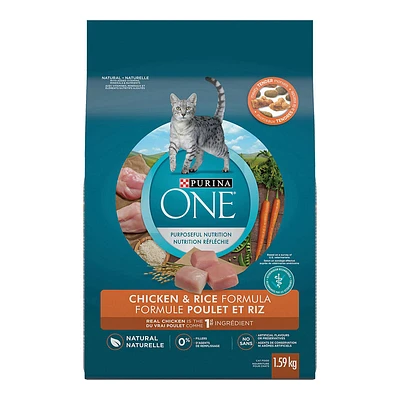 Purina ONE Cat Food - Chicken and Rice - 1.59kg