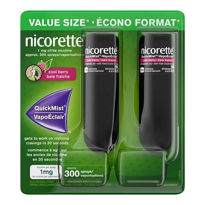 NICORETTE QuickMist Nicotine Spray - Cool Berry - 2 x 150 doses