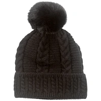 Di Firenze Ladies Cashmere Knit Hat with Pompom