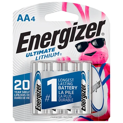 Energizer Ultimate Lithium AA Battery - 4 pack