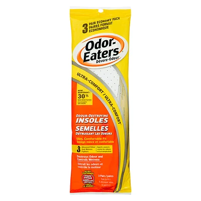 Odor-Eaters Odour Destroying Insoles - 3 pairs