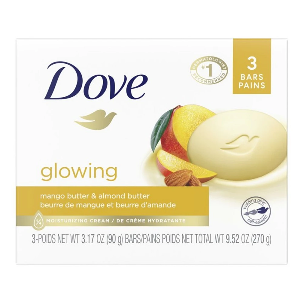 Dove Purely Pampering Beauty Bar - Mango Butter - 3 x 106g