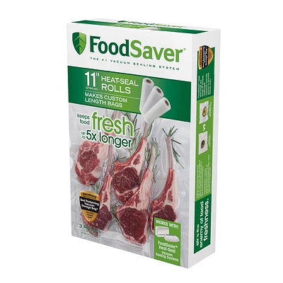 FoodSaver Sealer Bags - 11in x 16ft - 3 pack