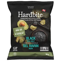 Hardbite Avocado Oil Potato Chips - Black Sea Salt - 8x30g