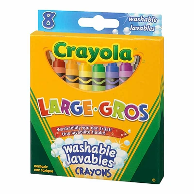 Crayola Large Washable Crayons - 8's