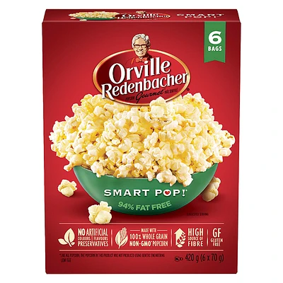 Orville Microwave Smart Pop - 6 Pack / Pop Up Bowl