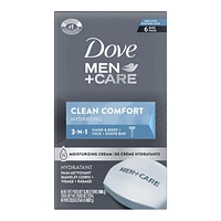 Dove Men+ Care Body and Face Bars - Clean Comfort - 6 x 106g