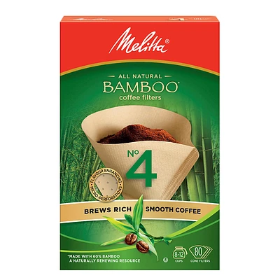 Melitta Bamboo No.4 Cone Filters - 80 pack