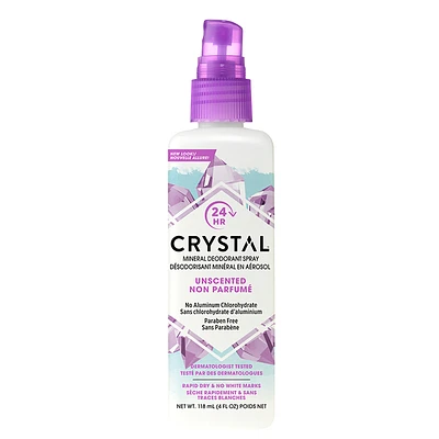 Crystal Mineral Deodorant Spray - Unscented - 118ml